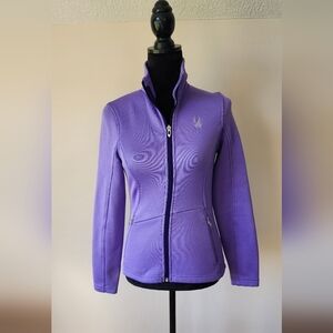 Spyder Core Knit Sweater Jacket Full Zip Up Purple Women's Size S.